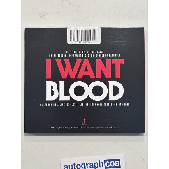 Jerry Cantrell - I Want Blood SIGNED Cd - Autograph COA ACOA Alice In Chains #4 - Picture 8 of 8